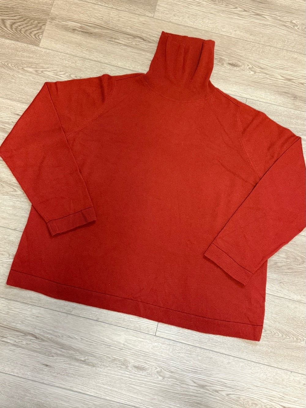 Lafayette 148 100% Cashmere Red Turtleneck Sweater 3X